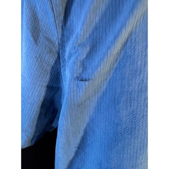 Tahari Blue Button Down Short Sleeve Slim Fit XL - Picture 9 of 10